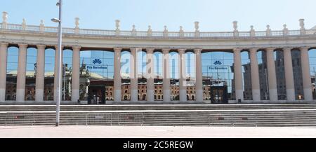 BARCELONE, ESPAGNE - 6 JUILLET 2015 : Fira Barcelona - un centre de salons et d'expositions à Barcelone, Espagne. Il a été construit en 1929 à International Exposi Banque D'Images