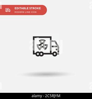 Icône de vecteur simple du chariot. Modèle de conception de symbole d'illustration pour l'élément d'interface utilisateur Web mobile. Pictogramme moderne de couleur parfaite sur contour modifiable. Icônes de chariot pour votre projet d'entreprise Illustration de Vecteur