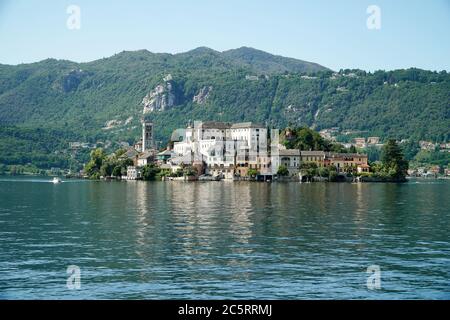 San Giulio à l'île du lac Orta Banque D'Images