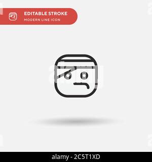 Icône de vecteur simple de blessure. Modèle de conception de symbole d'illustration pour l'élément d'interface utilisateur Web mobile. Pictogramme moderne de couleur parfaite sur contour modifiable. Icônes de blessures pour votre projet d'entreprise Illustration de Vecteur