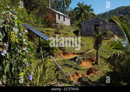 Paysage dans les montagnes Sierra Maestra à Cuba, Caraïbes, Amérique Banque D'Images