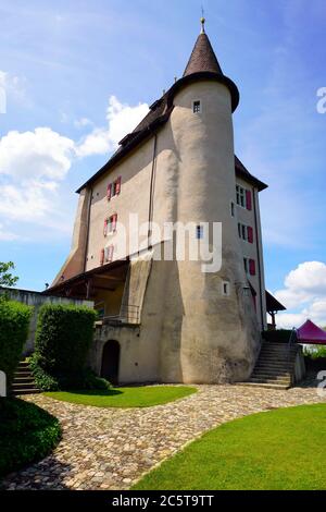 Vue sur le château de Liebegg dans le canton d'Argau, Suisse. Banque D'Images