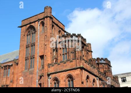 - Manchester City dans le nord-ouest de l'Angleterre (Royaume-Uni). Célèbre John Rylands Library. Banque D'Images