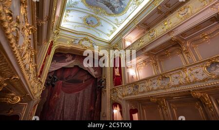 Saint-Pétersbourg, RUSSIE. Théâtre du palais Yusupov à l'intérieur de la Moika. Il a été érigé au XVIII siècle Banque D'Images