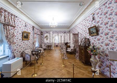 Lomonosov, Saint-Pétersbourg. Russie. Intérieur du Palais Oranienbaum. Le grand palais de Menshikov. Minshikovski Dvorets Banque D'Images