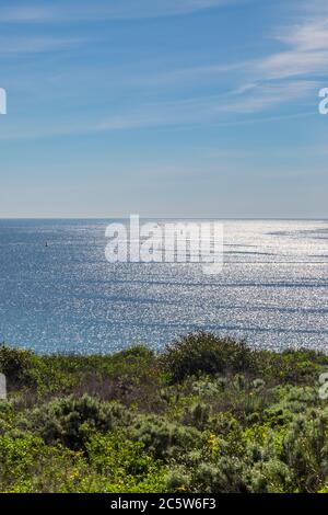 Vue sur l'océan Pacifique, sur la côte californienne Banque D'Images