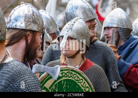 Reenacteurs au Jorvik Viking Festival Banque D'Images