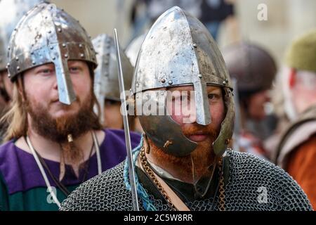 Reenacteurs au Jorvik Viking Festival Banque D'Images