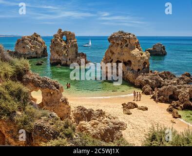 Praia dos Arrifes, Albufeira, Algarve, Portugal Banque D'Images