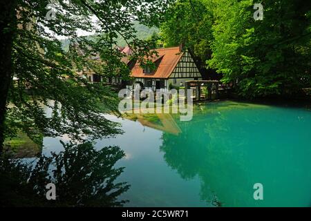 Ressort de trou bleu Banque D'Images