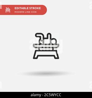 Icône de vecteur simple de poids de bébé. Modèle de conception de symbole d'illustration pour l'élément d'interface utilisateur Web mobile. Pictogramme moderne de couleur parfaite sur contour modifiable. Bébé Illustration de Vecteur