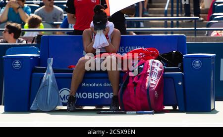 Bianca Andreescu du Canada en action pendant la deuxième manche du tournoi de tennis 5 de la coupe Rogers de la WTA Premier 2019 Banque D'Images