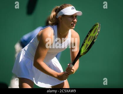 Daria Gavrilova, d'Australie, en action lors de la première partie du tournoi de tennis Grand Chelem des Championnats de Wimbledon 2019 Banque D'Images