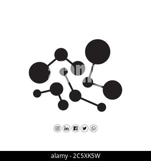 illustration vectorielle plate de conception d'icône de connexion réseau Illustration de Vecteur