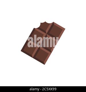 motif de morsure de chocolat, vecteur isolé sur fond blanc Illustration de Vecteur