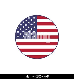 illustration vectorielle de la conception du drapeau circle united states america Illustration de Vecteur