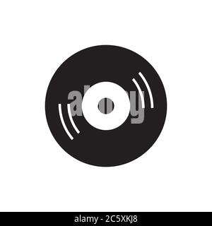 illustration vectorielle plate de l'icône de disque Illustration de Vecteur