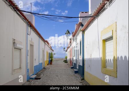 La petite ville d'Alcochete, au bord du Tage et juste à l'extérieur de Lisbonne. Banque D'Images