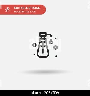 Icône de vecteur simple gel. Modèle de conception de symbole d'illustration pour l'élément d'interface utilisateur Web mobile. Pictogramme moderne de couleur parfaite sur contour modifiable. Icônes de gel pour votre projet d'entreprise Illustration de Vecteur