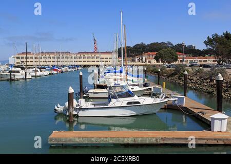 Port de plaisance de fort Mason Center, San Francisco, Californie, États-Unis Banque D'Images