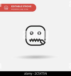 Icône vecteur simple zippé. Modèle de conception de symbole d'illustration pour l'élément d'interface utilisateur Web mobile. Pictogramme moderne de couleur parfaite sur contour modifiable. Icônes zippées pour votre projet d'entreprise Illustration de Vecteur