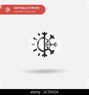 Icône vecteur simple de saison. Modèle de conception de symbole d'illustration pour l'élément d'interface utilisateur Web mobile. Pictogramme moderne de couleur parfaite sur contour modifiable. Icônes de saison pour votre projet d'entreprise Illustration de Vecteur