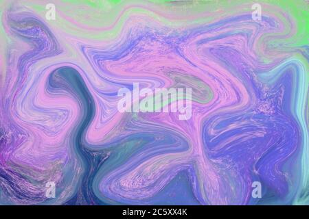 Illustration de couleur liquide bleu violet. Texture numérique multicolore et éclatante. Modèle de couverture de peinture maillée. Toile de fond abstraite en pierre de Jasper. Couleur gras Banque D'Images