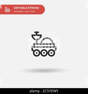 Icône vecteur simple véhicule. Modèle de conception de symbole d'illustration pour l'élément d'interface utilisateur Web mobile. Pictogramme moderne de couleur parfaite sur contour modifiable. Icônes de véhicule pour votre projet commercial Illustration de Vecteur