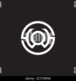 lettre s w o symbole cercle géométrique ligne logo vecteur Illustration de Vecteur