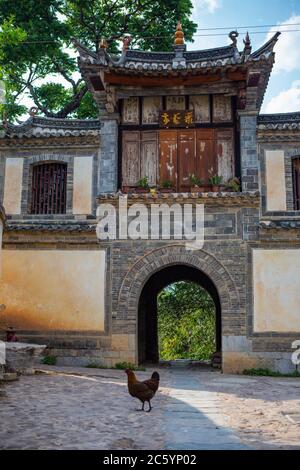 Architectures traditionnelles chinoises dans la vieille ville de Jianshui, dans la province du Yunnan, en Chine. Banque D'Images