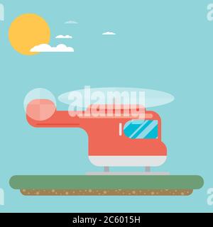 icône hélicoptère. Vecteur plat. Illustration de Vecteur