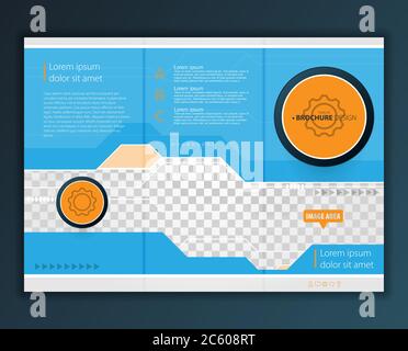 Modèle de brochure moderne à trois volets Vector Illustration de Vecteur