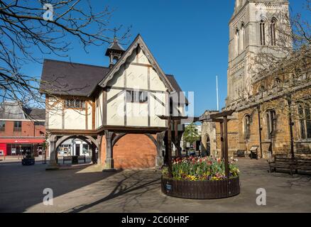 L'Old Grammar School, au centre de Market Harborough, pendant la pandémie du coronavirus , Leicestershire, Angleterre, 2020. Banque D'Images