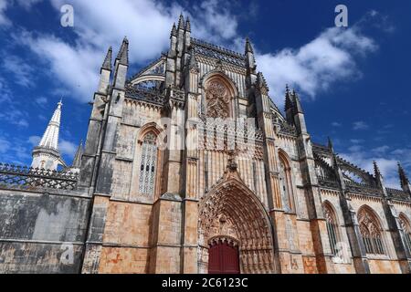 Patrimoine mondial de l'UNESCO. Monastère de Batalha, Portugal. Monument gothique médiéval au Portugal. Banque D'Images