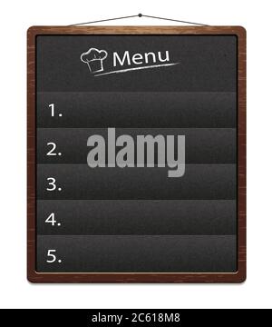 Tableau de bord pour le menu de la cuisine du restaurant Illustration de Vecteur