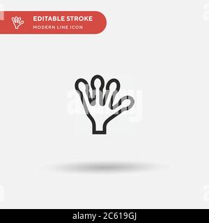 Icône de vecteur simple extraterrestre. Modèle de conception de symbole d'illustration pour l'élément d'interface utilisateur Web mobile. Pictogramme moderne de couleur parfaite sur contour modifiable. Icônes étrangères pour votre projet d'entreprise Illustration de Vecteur