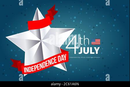 jour de l'indépendance 4 juillet. Bonne journée d'indépendance Illustration de Vecteur