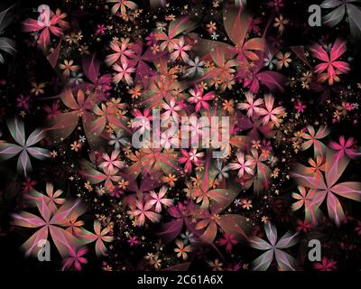 Flame Fractal - fleurs Design Banque D'Images