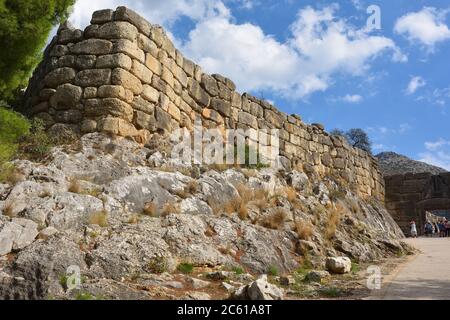 Les sites archéologiques de Mycenae et de Tiryns ont été inscrits sur la liste du patrimoine mondial de l'UNESCO. Grèce Banque D'Images