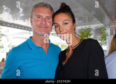 Monaco, le 03 juin 2016 : nuit d'ouverture de l'été Ambre à Monaco avec le pilote de F1 David Coulthard et la femme Karen Minier. FIA Formule 1 Championnat du monde, course, course, Motorsport, Lounge, | utilisation dans le monde entier Banque D'Images