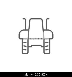 Outils de symbole d'icône vectorielle avant du tracteur isolés sur fond blanc Illustration de Vecteur