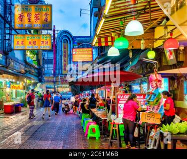 Phadung Dao Road à Chinatown, Bangkok, Thaïlande Banque D'Images