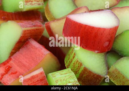 arrière-plan de morceaux de poireaux fraîchement coupés Banque D'Images