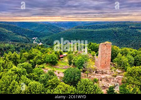 Château de Grand-Geroldseck dans les Vosges - Bas-Rhin, Alsace, France Banque D'Images