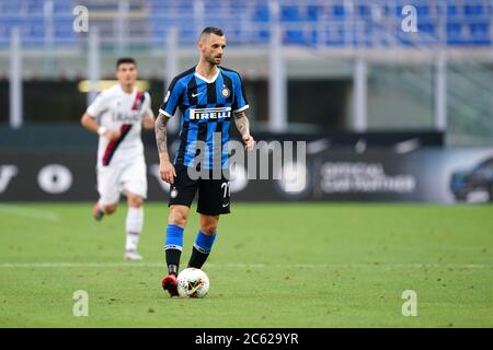 Milan, Italie. 05e juillet 2020. Italian football Serie A. Marcelo Brozovic du FC Internazionale pendant le match de la série A entre le FC Internazionale et le Calcio de Bologne. Banque D'Images