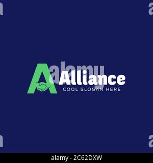 Modèle, symbole ou icône de vecteur abstrait Alliance Illustration de Vecteur