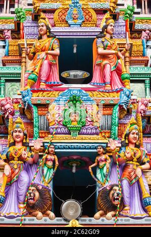 Pathirakali Pathrakali, Temple d'Amman Kovil Ambal ou le Kali Kovil Trincomalee est un temple hindou dédié à la déesse Bhadrakali, une forme de déplacement Banque D'Images