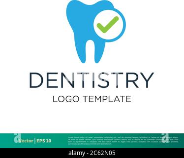 Dentiste, soins dentaires icône Vector logo Template Illustration Design. EPS vectoriel modifiable 10. Illustration de Vecteur