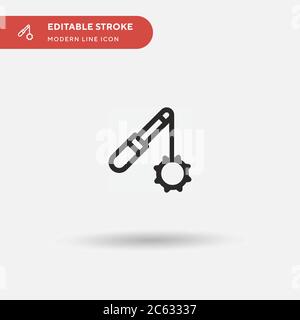 Icône de vecteur simple à fléaux. Modèle de conception de symbole d'illustration pour l'élément d'interface utilisateur Web mobile. Pictogramme moderne de couleur parfaite sur contour modifiable. Icône fléau Illustration de Vecteur