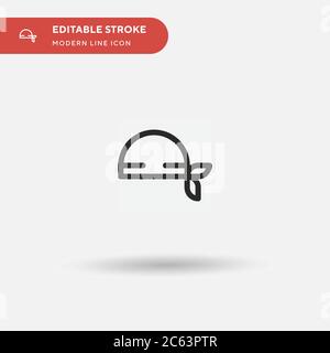 Icône de vecteur simple Bandana. Modèle de conception de symbole d'illustration pour l'élément d'interface utilisateur Web mobile. Pictogramme moderne de couleur parfaite sur contour modifiable. Bandana Illustration de Vecteur